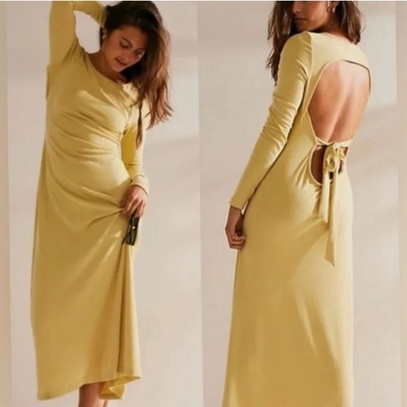 NWOT Free People Beach Aubre Open Back Essential Maxi Dress Size S NEW - Picture 1 of 6
